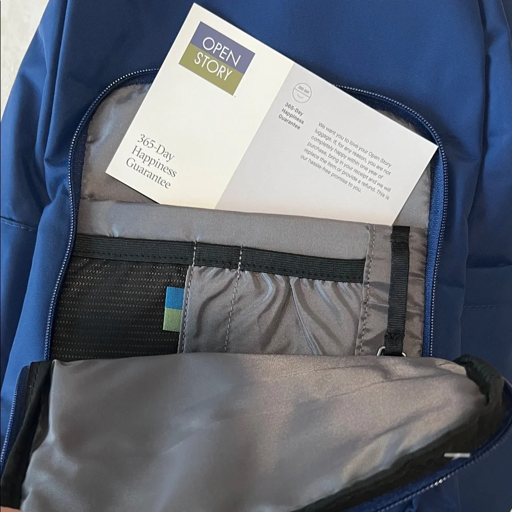 Open Story Blue Side Trip Backpack for work or travel - Picture 4 of 8